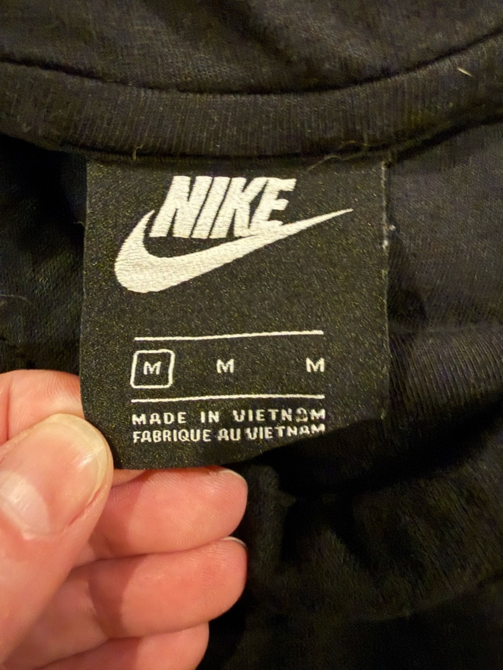 Nike Black Gold Logo Funnel Neck Hoodie Pullover Medium - Picture 5 of 13